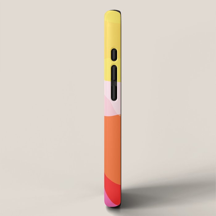 Abstract Yellow Pink Colorful Organic Shapes iPhone Case Gallery Image 2