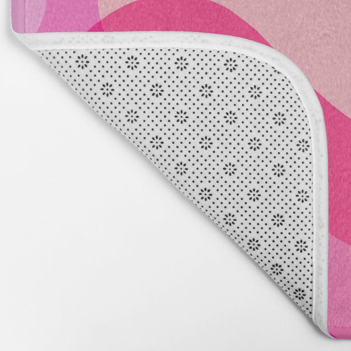 Abstract Yellow Pink Colorful Organic Shapes Bath Mat Gallery Image 2