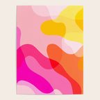 Abstract Yellow Pink Colorful Organic Shapes Poster Gallery Image 4