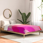 Abstract Yellow Pink Colorful Organic Shapes Comforter Gallery Image 2