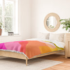 Abstract Yellow Pink Colorful Organic Shapes Duvet Cover Gallery Image 2