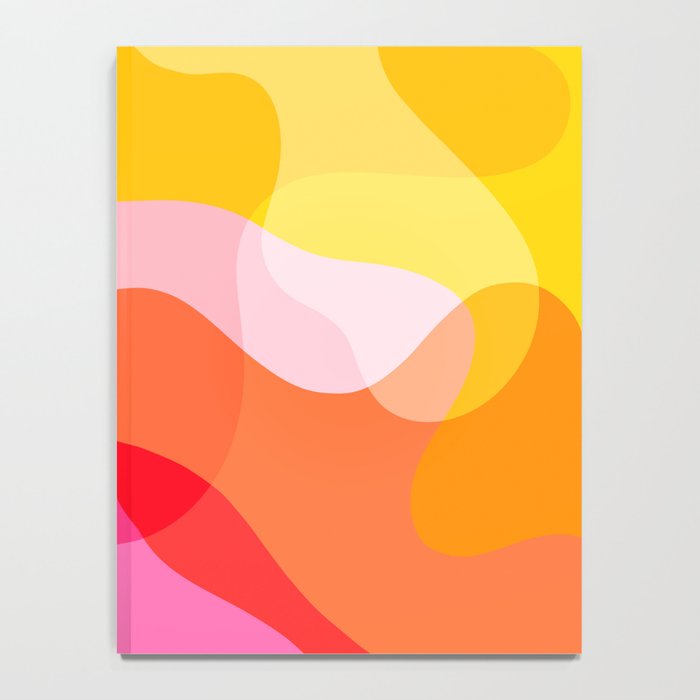 Abstract Yellow Pink Colorful Organic Shapes Notebook Gallery Image 4