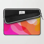 Abstract Yellow Pink Colorful Organic Shapes Laptop Sleeve Gallery Image 2