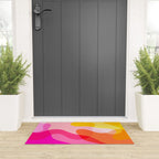 Abstract Yellow Pink Colorful Organic Shapes Welcome Mat Gallery Image 3
