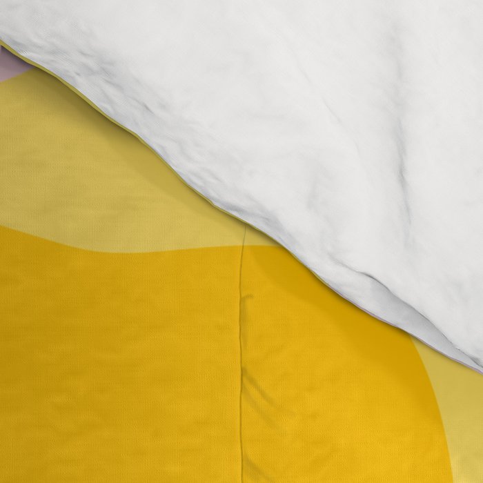 Abstract Yellow Pink Colorful Organic Shapes Comforter Gallery Image 4