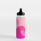 Abstract Yellow Pink Colorful Organic Shapes Water Bottle Gallery Image 3