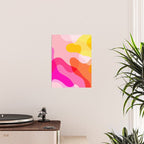 Abstract Yellow Pink Colorful Organic Shapes Poster Gallery Image 2