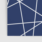 Geometric Lines (white/navy blue) Poster Gallery Image 3