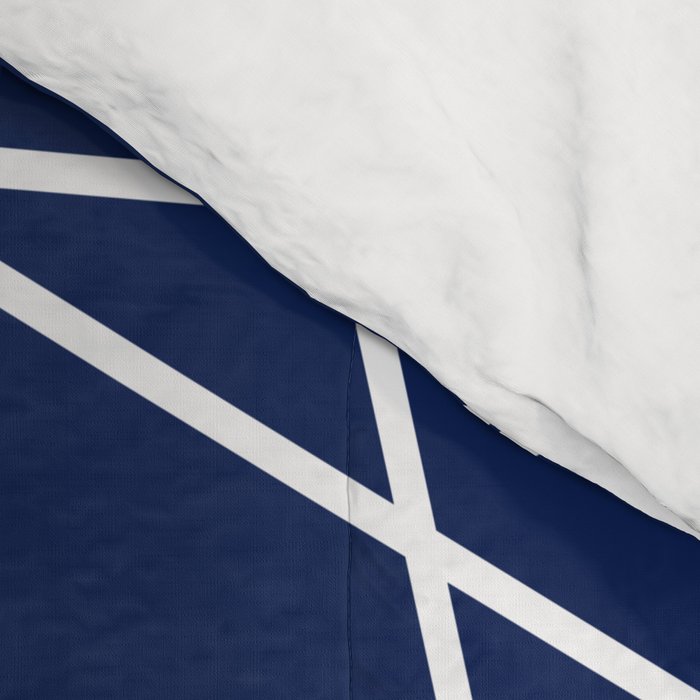Geometric Lines (white/navy blue) Comforter Gallery Image 4