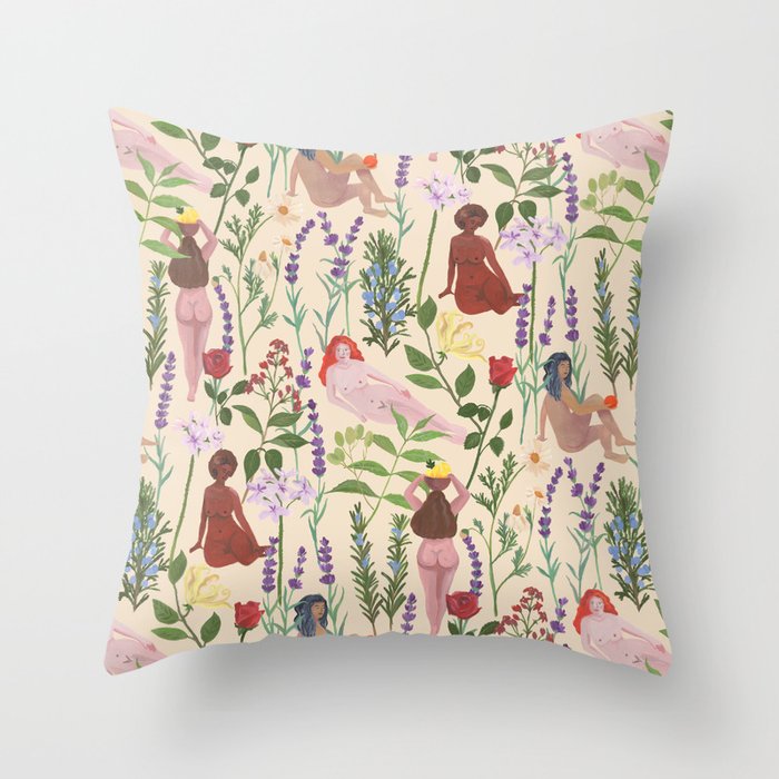 Aromatherapy Garden Throw Pillow Gallery Image 6
