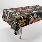 Abstract shapes of dark modern nature Tablecloth Gallery Image 1