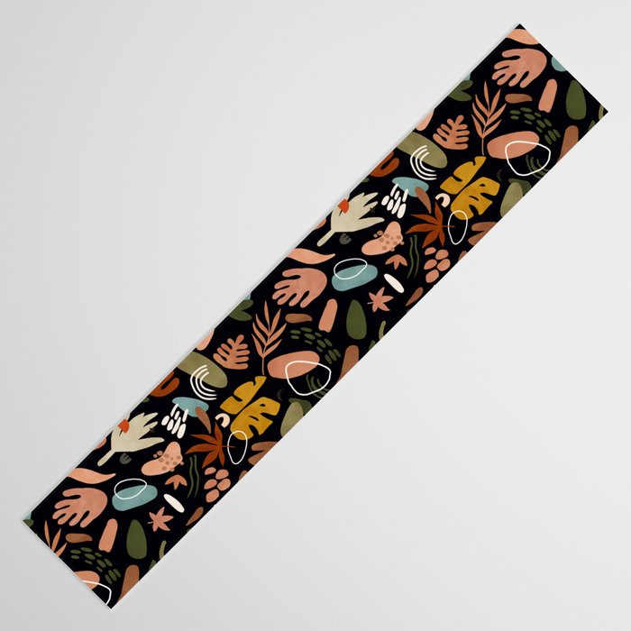 Abstract shapes of dark modern nature Table Runner Gallery Image 3