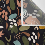 Abstract shapes of dark modern nature Wall Tapestry Gallery Image 3