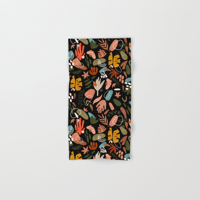 Abstract shapes of dark modern nature Bath Towel Gallery Image 1
