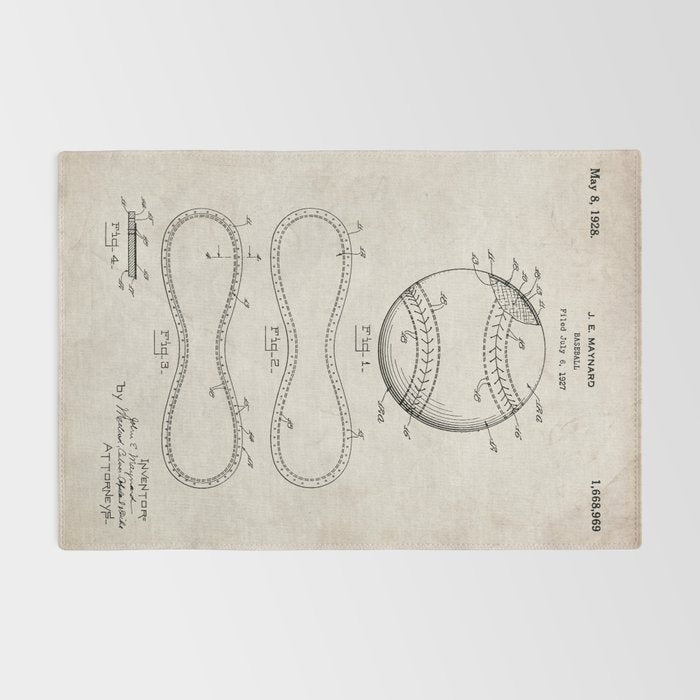 Baseball Patent - Softball Art - Antique Rug Gallery Image 2