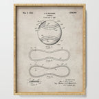 Baseball Patent - Softball Art - Antique Serving Tray Gallery Image 1