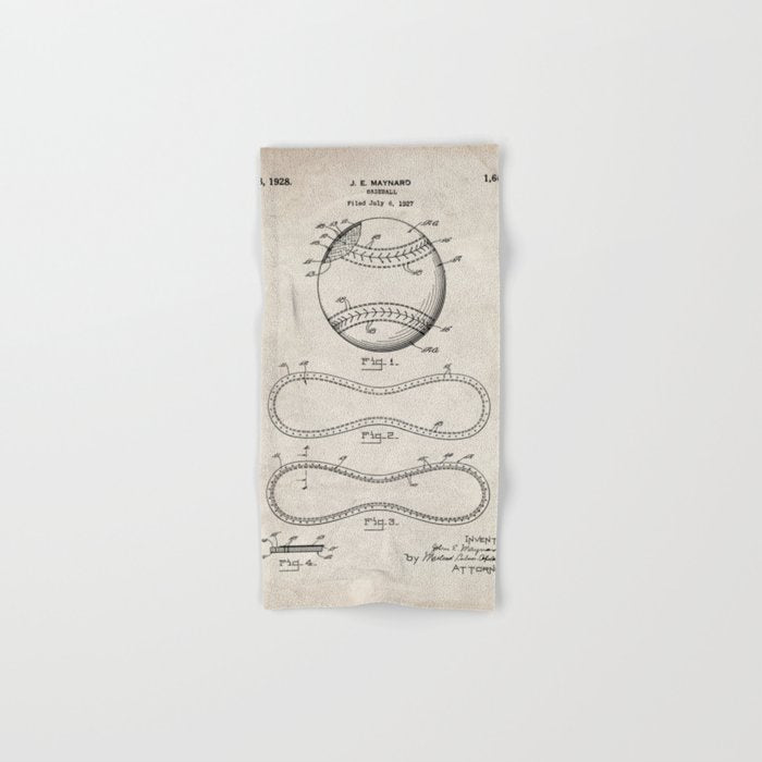 Baseball Patent - Softball Art - Antique Towels Gallery Image 1