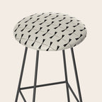 Dragonfly Pattern VIII Neutral Off White Stool Gallery Image 2