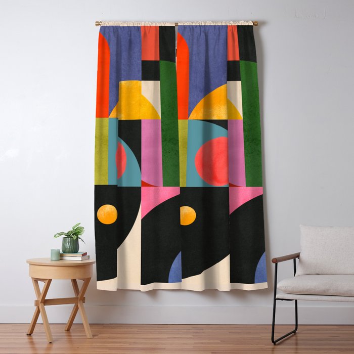 Geometric Shapes 150 Window Curtain Gallery Image 5