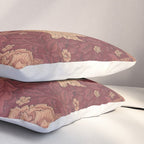 William Morris Windrush Dark Red Brick Vintage Pattern Pillow Sham Gallery Image 3