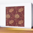William Morris Windrush Dark Red Brick Vintage Pattern Wall Mural Gallery Image 2