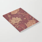 William Morris Windrush Dark Red Brick Vintage Pattern Notebook Gallery Image 2