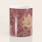 William Morris Windrush Dark Red Brick Vintage Pattern Coffee Mug Gallery Image 4