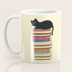 Hidden cat 31 reading books  Coffee Mug Gallery Image 3
