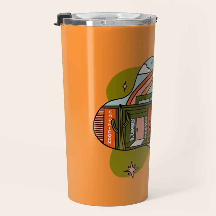 Capricorn Mid Century House Travel Mug Gallery Image 3