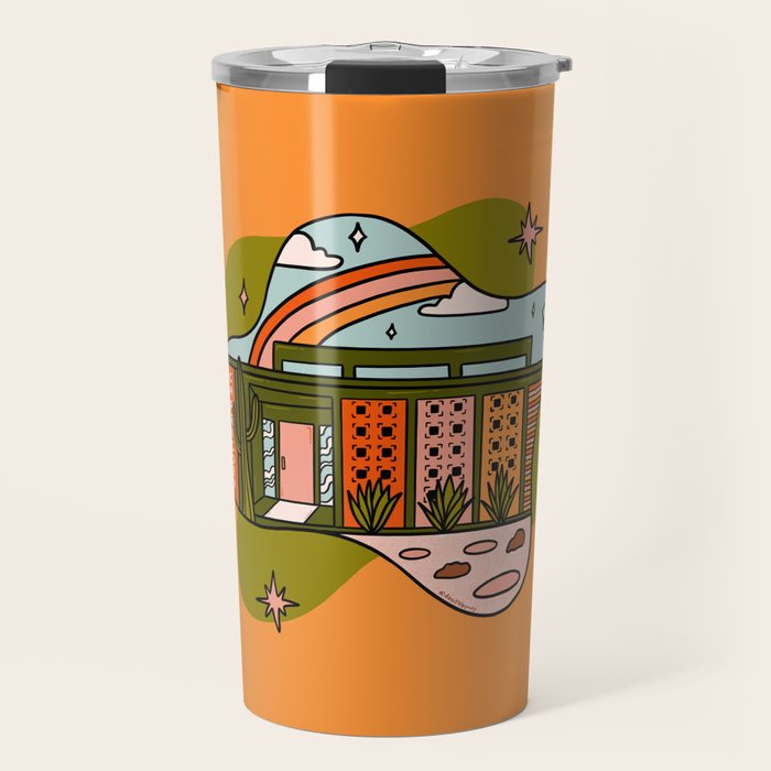 Capricorn Mid Century House Travel Mug Gallery Image 1