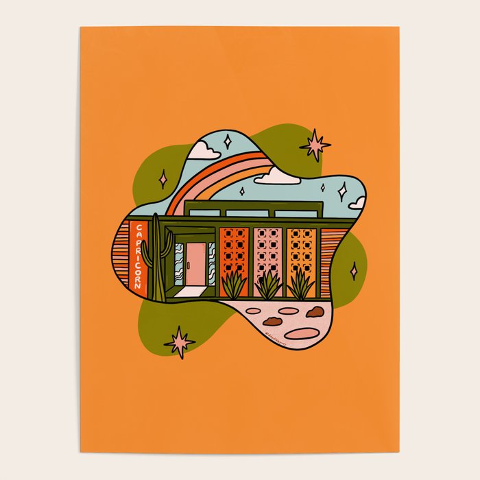Capricorn Mid Century House Poster Gallery Image 1
