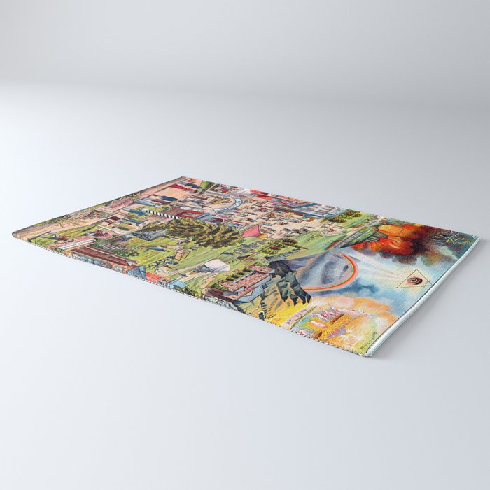 The Broad and Narrow Way Bible Passages Poster Rug Gallery Image 3