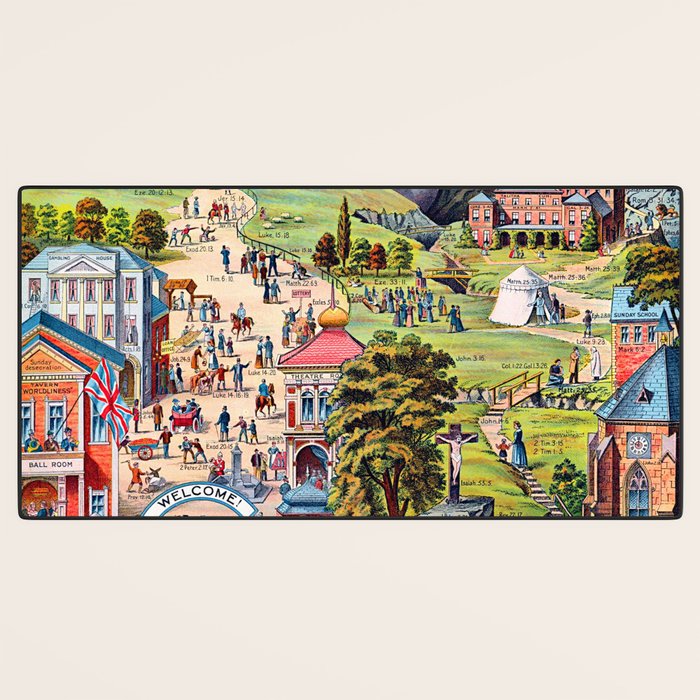 The Broad and Narrow Way Bible Passages Poster Desk Mat Gallery Image 3