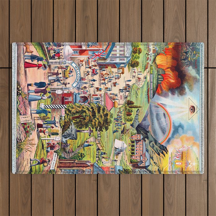 The Broad and Narrow Way Bible Passages Poster Outdoor Rug Gallery Image 1