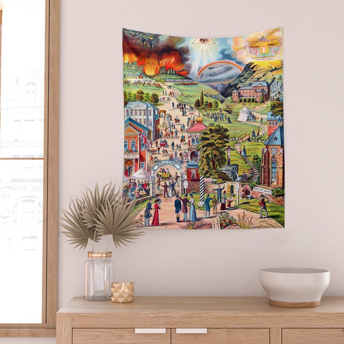 The Broad and Narrow Way Bible Passages Poster Wall Tapestry Gallery Image 2