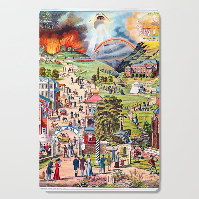 The Broad and Narrow Way Bible Passages Poster Cutting Board Gallery Image 1