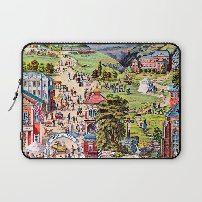 The Broad and Narrow Way Bible Passages Poster Laptop Sleeve Gallery Image 1