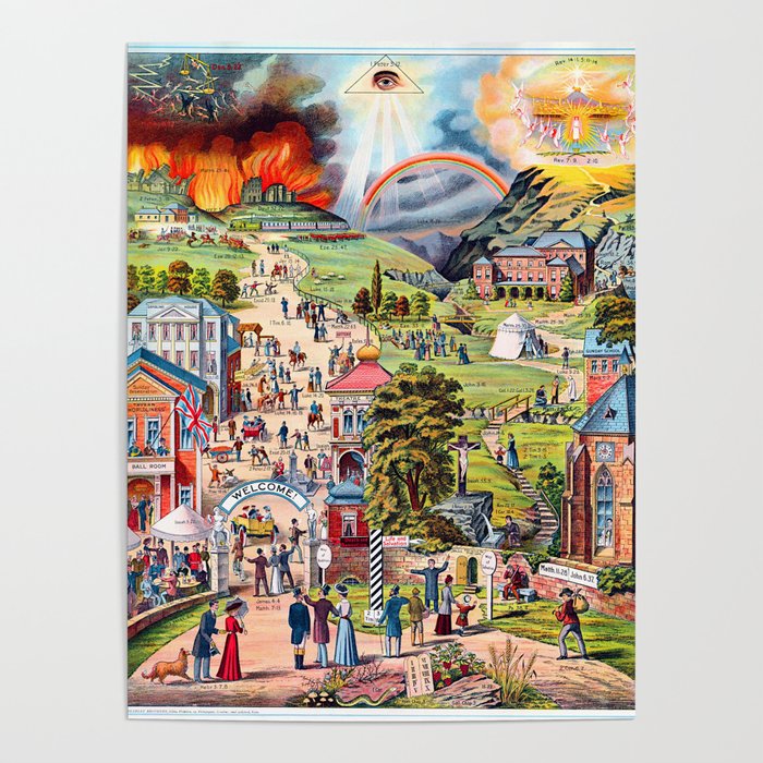 The Broad and Narrow Way Bible Passages Poster Poster Gallery Image 1