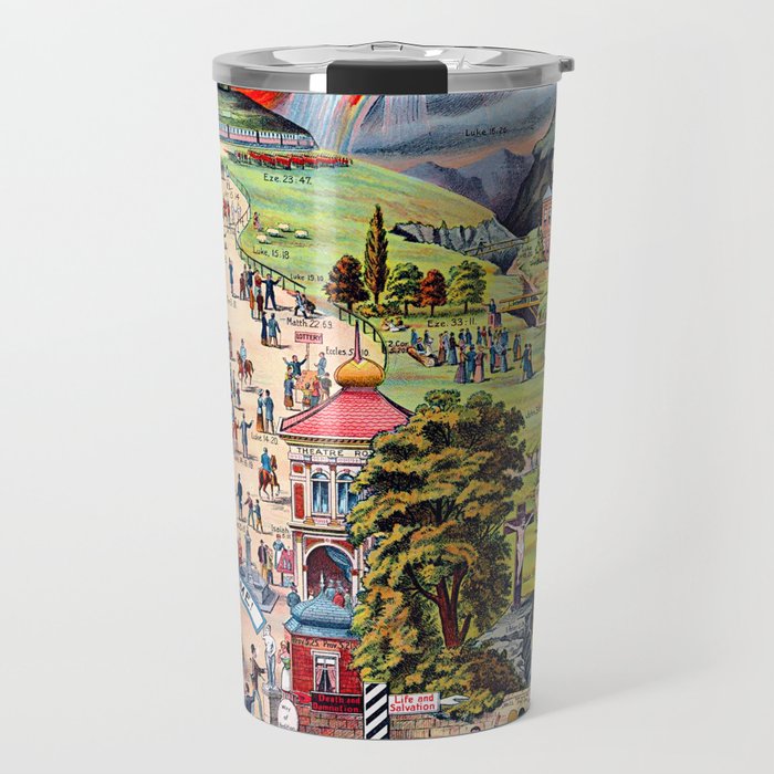 The Broad and Narrow Way Bible Passages Poster Travel Mug Gallery Image 1