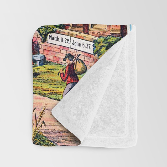 The Broad and Narrow Way Bible Passages Poster Throw Blanket Gallery Image 3