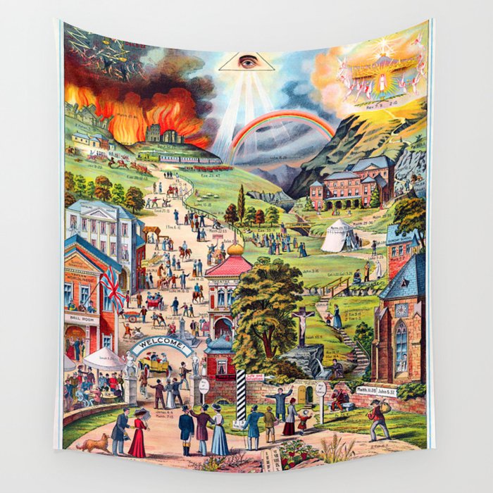 The Broad and Narrow Way Bible Passages Poster Wall Tapestry Gallery Image 4