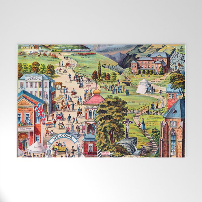 The Broad and Narrow Way Bible Passages Poster Welcome Mat Gallery Image 1