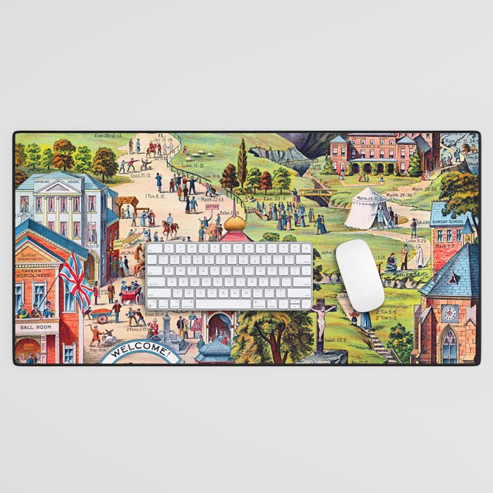 The Broad and Narrow Way Bible Passages Poster Desk Mat Gallery Image 1