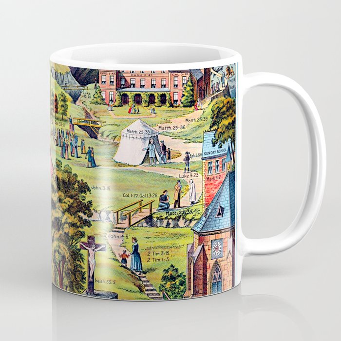 The Broad and Narrow Way Bible Passages Poster Coffee Mug Gallery Image 1