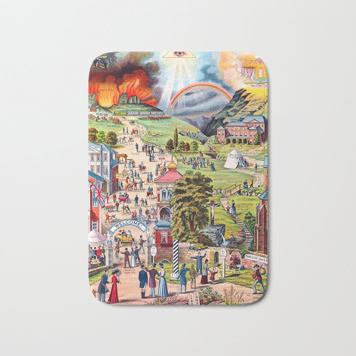 The Broad and Narrow Way Bible Passages Poster Bath Mat Gallery Image 1