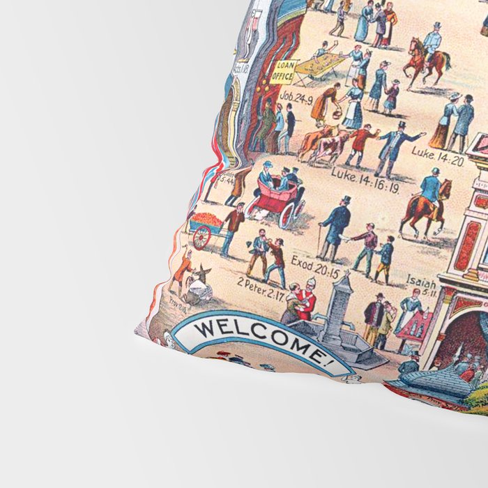 The Broad and Narrow Way Bible Passages Poster Pillow Sham Gallery Image 4