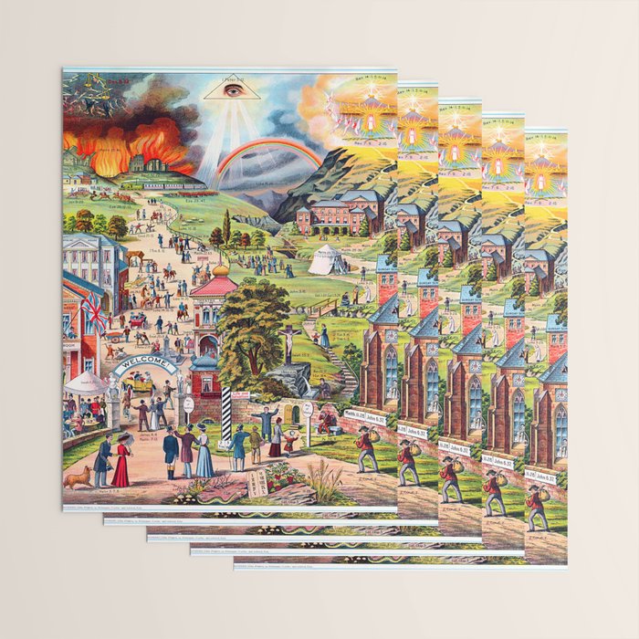 The Broad and Narrow Way Bible Passages Poster Wrapping Paper Gallery Image 3