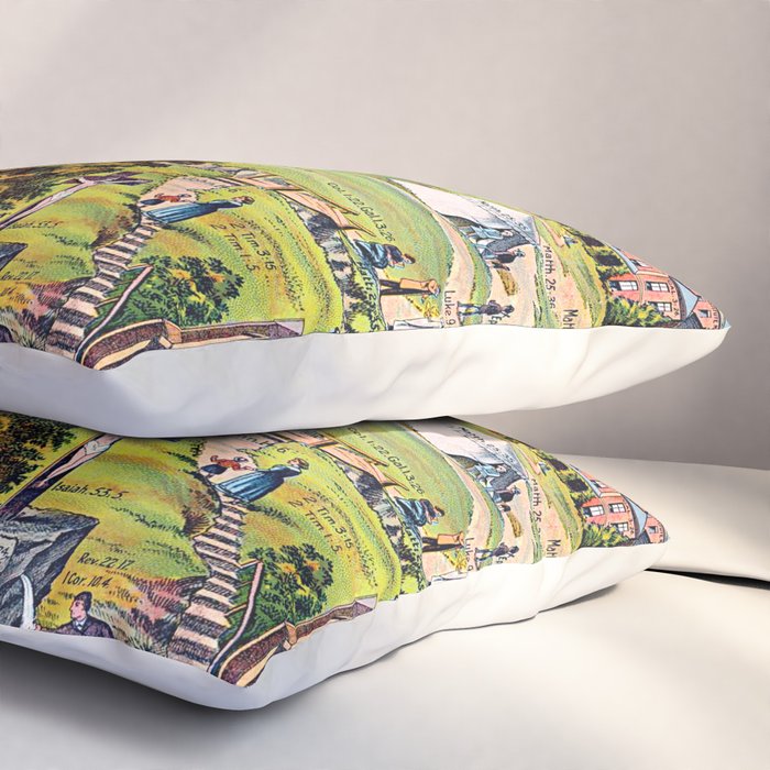 The Broad and Narrow Way Bible Passages Poster Pillow Sham Gallery Image 3