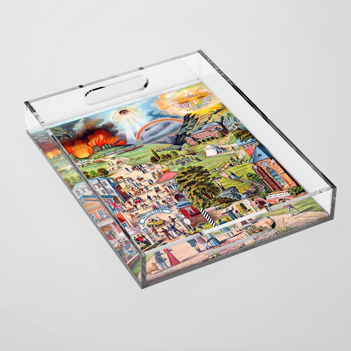 The Broad and Narrow Way Bible Passages Poster Acrylic Tray Gallery Image 1