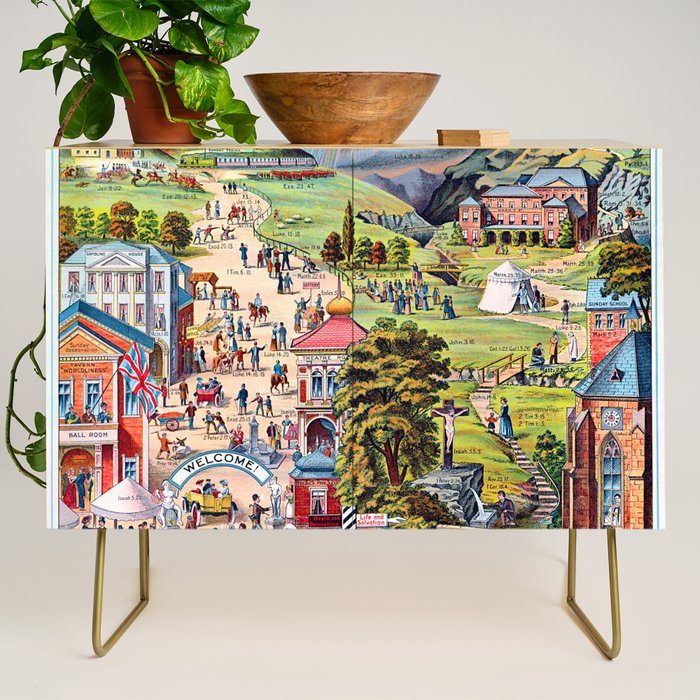 The Broad and Narrow Way Bible Passages Poster Credenza Gallery Image 1